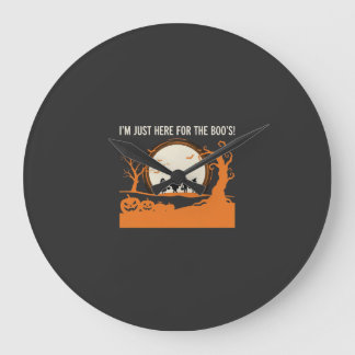 Halloween-Schreckgespenst-Silhouette Große Wanduhr