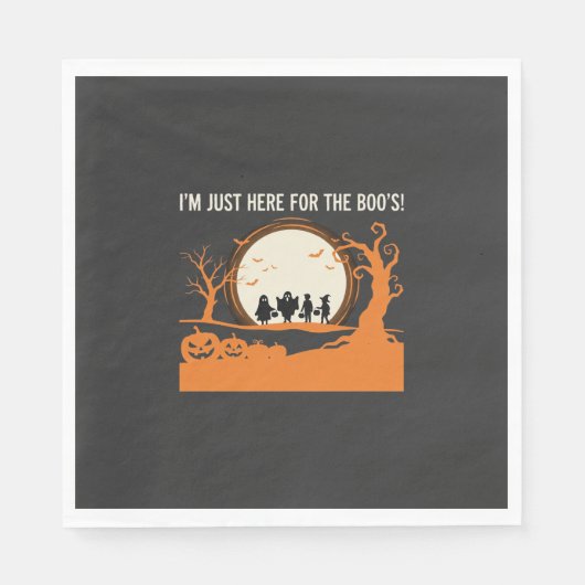 Halloween-Schreckgespenst-Silhouette Serviette (Vorderseite)
