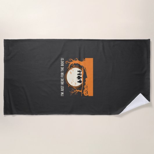 Halloween-Schreckgespenst-Silhouette Strandtuch (Vorderseite)