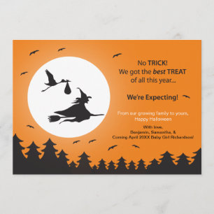 Halloween-Schwangerschaft-Ankündigung Ankündigung