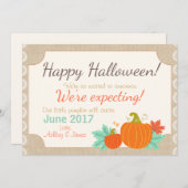 Halloween-Schwangerschaftsankündigung Pumpkin Ankündigung (Vorne/Hinten)