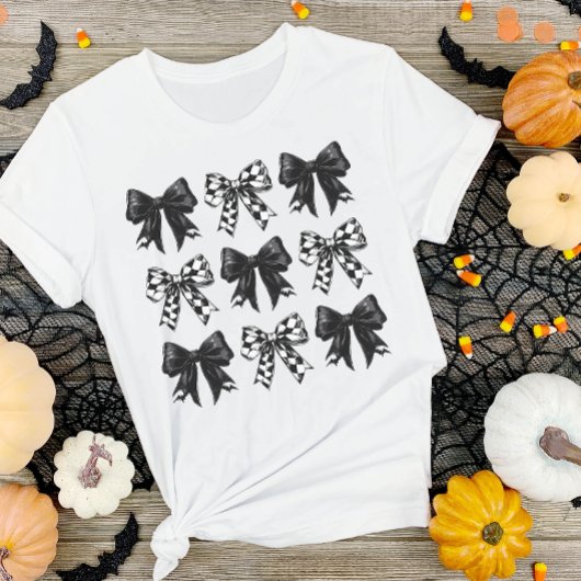 Halloween Schwarz Bogen dunkle Coquette T-Shirt