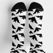 Halloween-Schwarz-Fledermäuse-coole Gaumenmuster Socken (Oben)