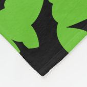 Halloween Schwarz-Fledermäuse grün coole Gaumenmus Fleecedecke (Ecke)