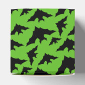 Halloween Schwarz-Fledermäuse grün coole Gaumenmus Geschenkschachtel (Oben)
