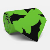 Halloween Schwarz-Fledermäuse grün coole Gaumenmus Krawatte (Gerollt)