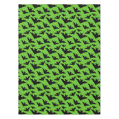 Halloween Schwarz-Fledermäuse grün coole Gaumenmus Tischdecke (Vorderseite)