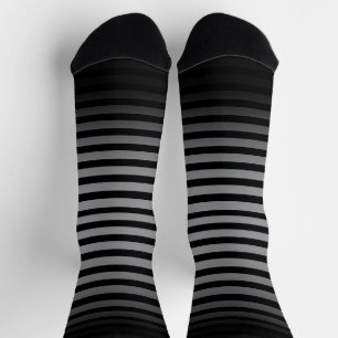 Halloween Schwarz grau horizontale Streifen Ombre Socken