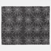 HALLOWEEN SCHWARZ MIT WEISSEN COBWEBS FLEECEDECKE (Vorderseite (Horizontal))