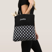 Halloween Schwarz / Niedlich Weiß Geistername Tasche (Von Nahem)