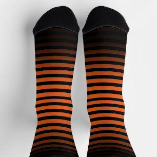 Halloween Schwarz orange horizontale Streifen Ombr Socken