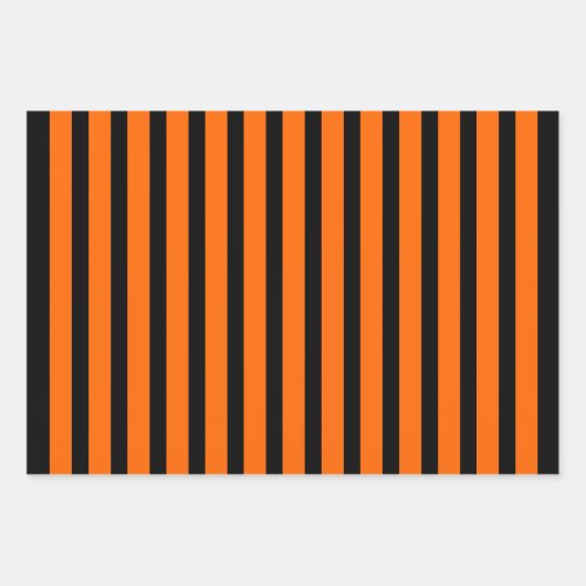 Halloween-Schwarz-Orange-Muster für Trick-oder-Lec Geschenkpapier Set (Vorderseite 3)