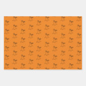 Halloween Schwarz-Orange-Schwarz-Geist Geschenkpapier Set (Vorderseite 3)