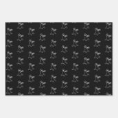 Halloween Schwarz-Orange-Schwarz-Geist Geschenkpapier Set (Vorderseite)