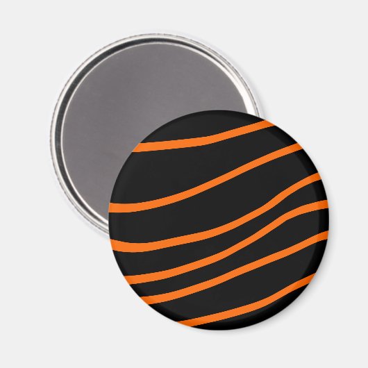 Halloween schwarz und orange magnet (Vorderseite/Rückseite)