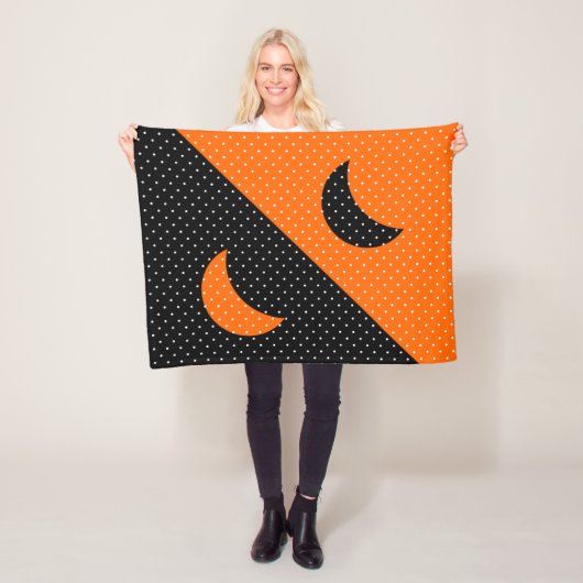Halloween Schwarz und Orange Punkte Fleecedecke (Beispiel)