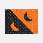 Halloween Schwarz und Orange Punkte Fleecedecke (Vorderseite (Horizontal))