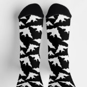 Halloween Schwarz und Weiß Fledermäuse coole, spri Socken (Oben)