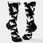 Halloween Schwarz und Weiß Fledermäuse coole, spri Socken (Gewinkelt)
