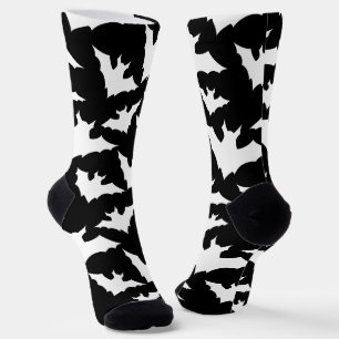 Halloween Schwarz und Weiß Fledermäuse coole, spri Socken