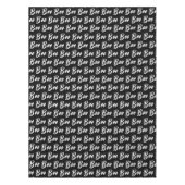 Halloween Schwarz/Weiß-Boottextmuster Tischdecke (Vorderseite)