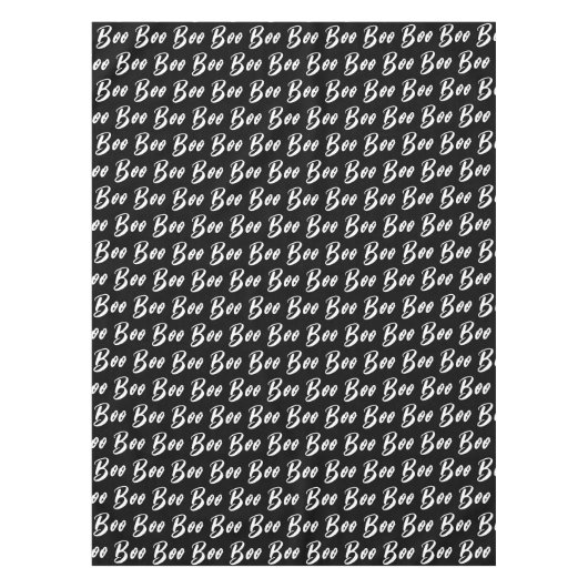 Halloween Schwarz/Weiß-Boottextmuster Tischdecke (Vorderseite)