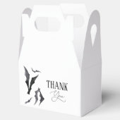 Halloween Schwarz-Weiß-Fledermäuse Geschenkschachtel (Geöffnet)