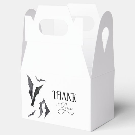 Halloween Schwarz-Weiß-Fledermäuse Geschenkschachtel (Geöffnet)