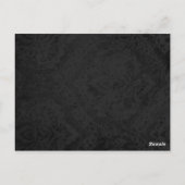 Halloween Schwarz-weiß Gothic Spider Tischnummer (Rückseite)