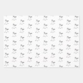 Halloween Schwarz-Weiß-Katze-Geist Geschenkpapier Set (Vorderseite 2)