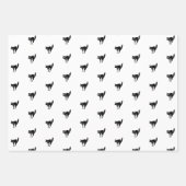 Halloween-Schwarz-Weiß-Katze Geschenkpapier Set (Vorderseite 2)