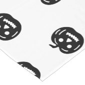 Halloween-Schwarz-Weiß-Kürbislaterne Kurzer Tischläufer (Ecke)
