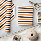 Halloween Schwarz-weiß Orange Stripes Mustergesche Geschenkpapier