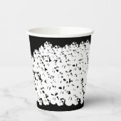 Halloween Schwarz-Weiß-Skulls-Haufen Pappbecher (Links)