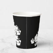Halloween Schwarz-Weiß-Skulls-Haufen Pappbecher (Rechts)