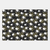 Halloween Schwarz-weiß Spider & Spider Webmuster Geschenkpapier Set (Vorderseite 2)