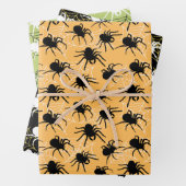 Halloween Schwarz-weiß Spider & Spider Webmuster Geschenkpapier Set (Beispiel)
