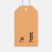 Halloween Schwarz-weiß Stripes Boo Geschenktasten Geschenkanhänger (Rückseite)