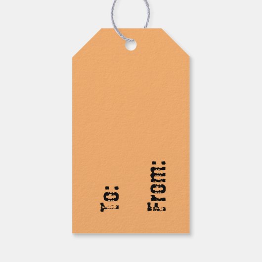 Halloween Schwarz-weiß Stripes Boo Geschenktasten Geschenkanhänger (Rückseite)