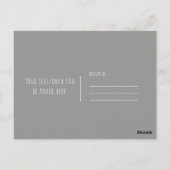 Halloween Schwarz-weiß Stripes Modern Boo Foto Postkarte (Rückseite)