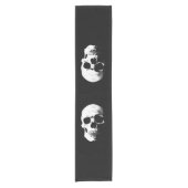 Halloween Schwarz-Weiß-Vorlage Kurzer Tischläufer (Vorderseite)
