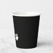 Halloween Schwarz-weiße beängstigende Schädel Pappbecher (Links)