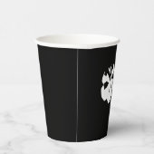 Halloween Schwarz-weiße beängstigende Schädel Pappbecher (Rechts)