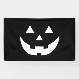 Halloween Schwarz-weiße Kürbislaterne beängstigend Banner