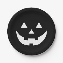 Halloween Schwarz-weiße Kürbislaterne beängstigend