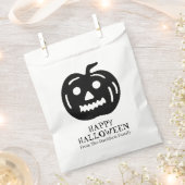 Halloween-Schwarz-weiße Kürbislaterne-Leckerei Geschenktütchen (Ausgeschnitten)