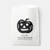 Halloween-Schwarz-weiße Kürbislaterne-Leckerei Geschenktütchen (Vorderseite)