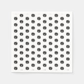 Halloween Schwarz-weiße Kürbislaterne Serviette (Vorderseite)