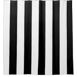 halloween Schwarz-weiße vertikale Streifen Duschvorhang