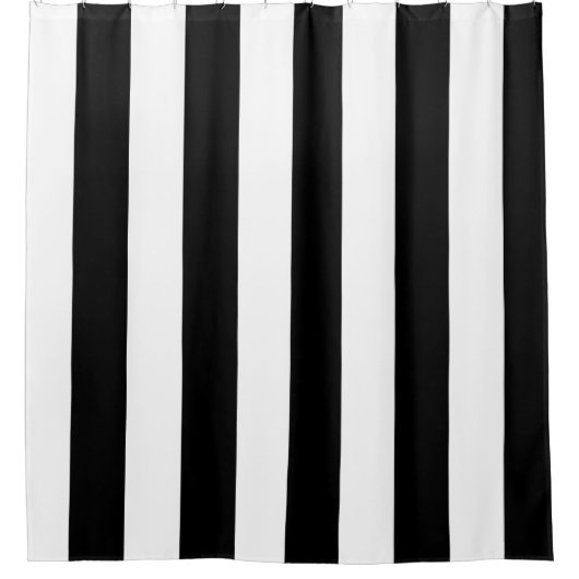 halloween Schwarz-weiße vertikale Streifen Duschvorhang (Vorderseite)